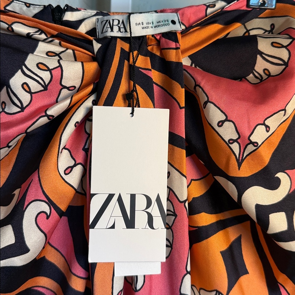 NWT Zara Multicolor Maxi skirt with side slit - Picture 4 of 8